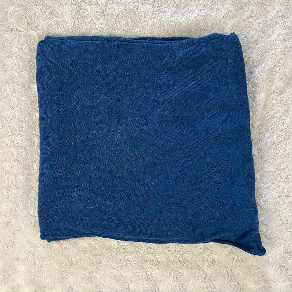 Tula Solid Blue Baby Swaddle Blanket Music Treble Note Viscose Bamboo 2016